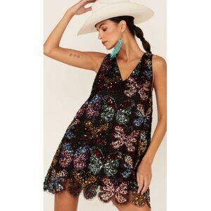 Free People Multicolor Sequin Mini Dress